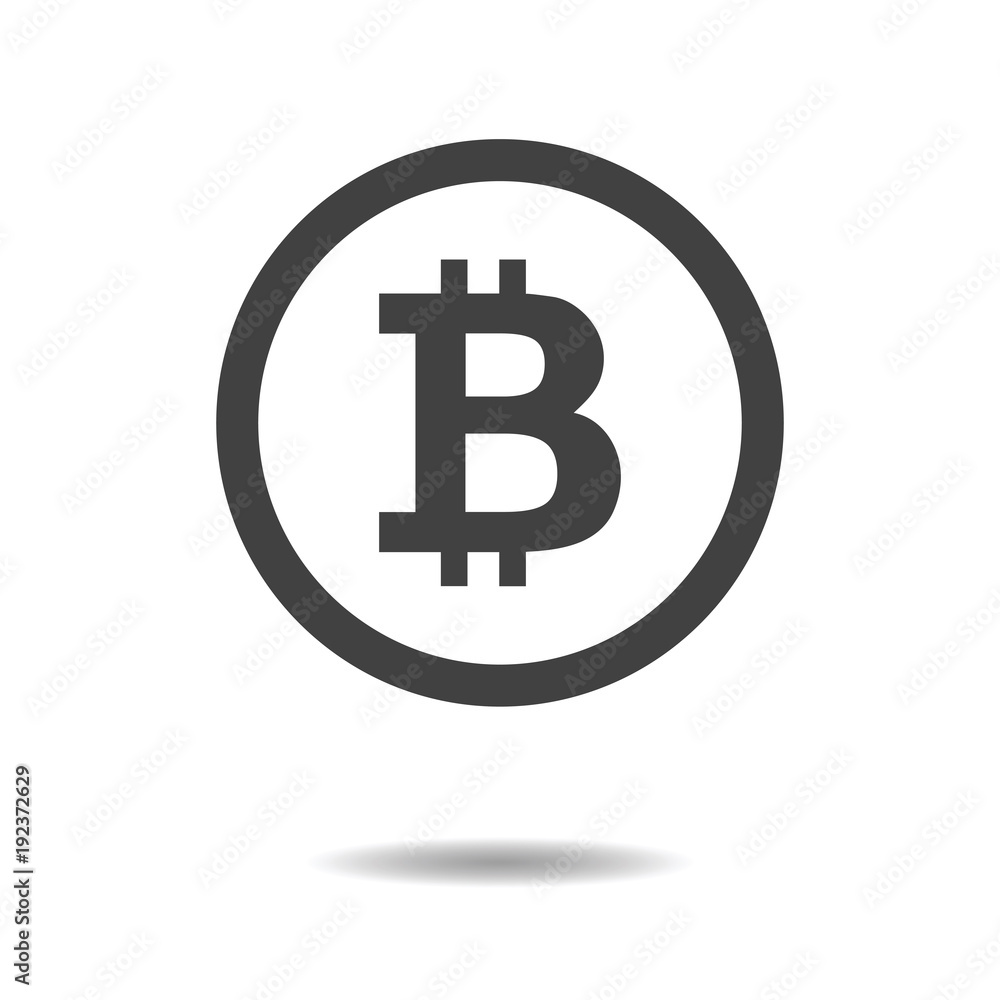 Bitcoin icon - simple flat design isolated on white background, vector. Blockchain based digital cryptocurrency symbol Bitcoin icon - simple flat design isolated on white background, vector. Blockchain based digital cryptocurrency symbol