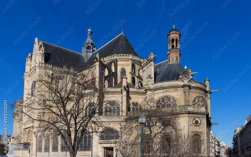The church of Saint Eustache is considered a masterpiece of late Gothic architecture, Paris, France.