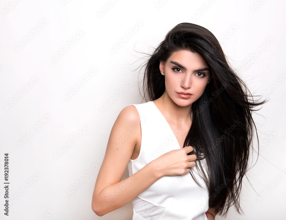 beautiful young woman with long black hair beautiful young woman with long black hair