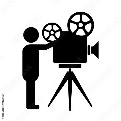 Movie producer vector icon