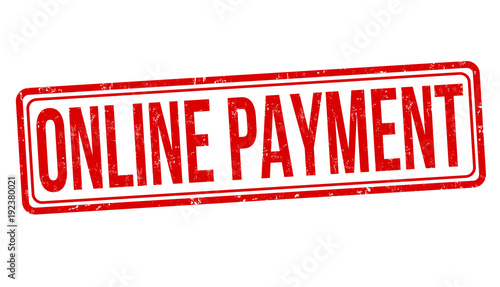 Online payment grunge rubber stamp