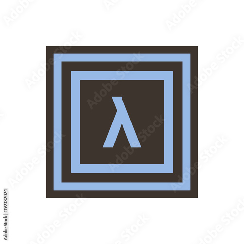 Vector symbol of small letter Lambda from the Greek alphabet