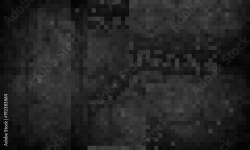 Black abstract grunge background - Illustration, 
Mosaic grunge background, 
Squares Of Light And Dark black, 
Black shapes of mosaic style