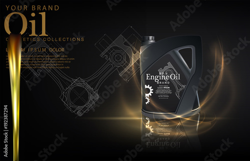 Enigne oil bottle. EPS10