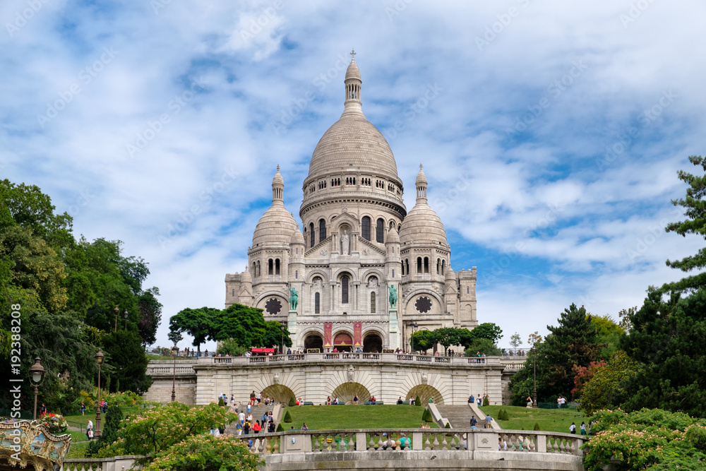 The Sacre Coeur Basilica at Montmartre in Paris