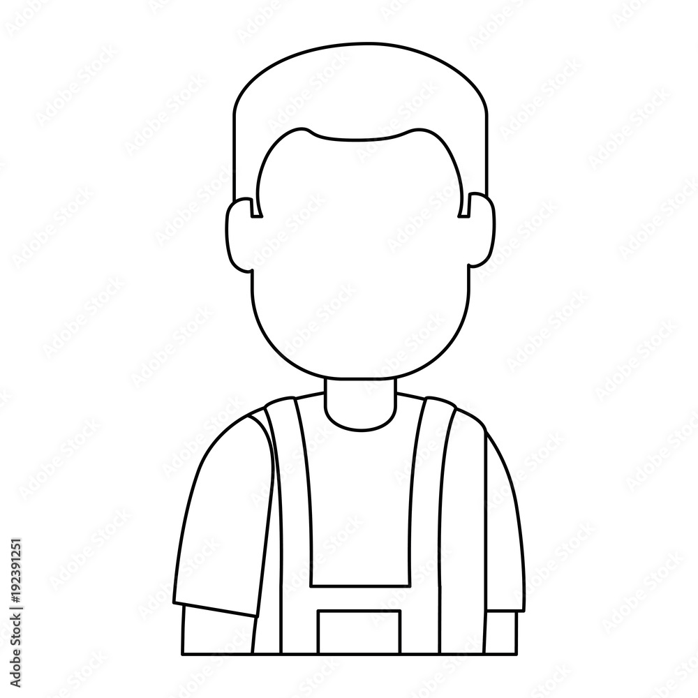 man gardener with overalls avatar character vector illustration design man gardener with overalls avatar character vector illustration design