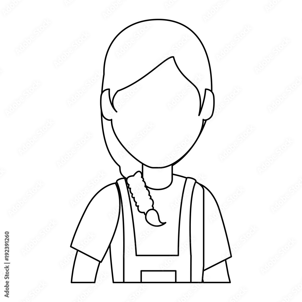 woman gardener with overalls avatar character vector illustration design