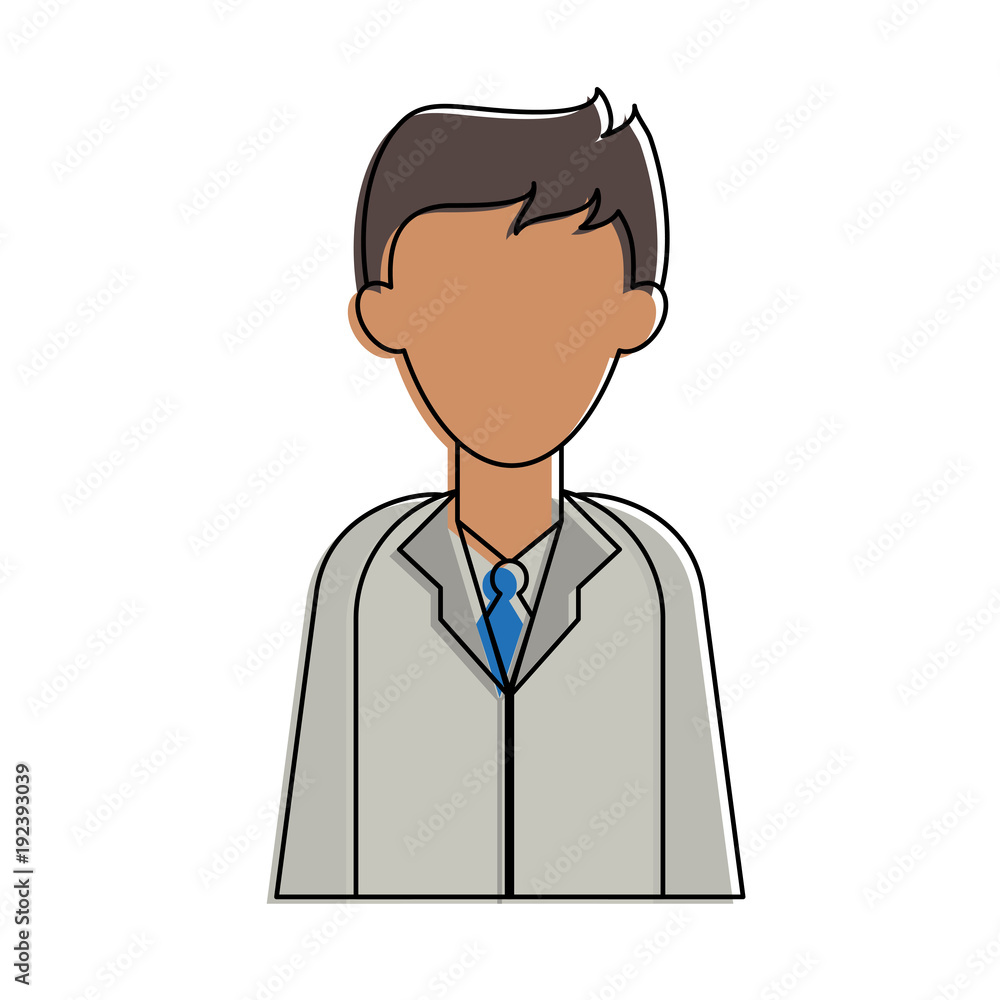 Doctor with gown faceless avatar icon vector illustration graphic design Doctor with gown faceless avatar icon vector illustration graphic design
