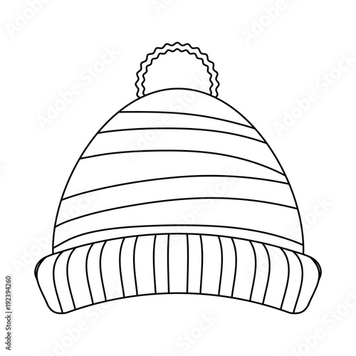 Beanie winter hat icon vector illustration graphic design