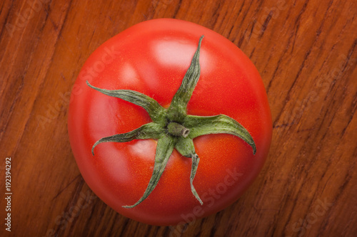 Macro of a fresh sliced tomato