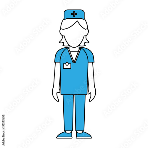 Woman doctor profile icon vector illustration graphic design