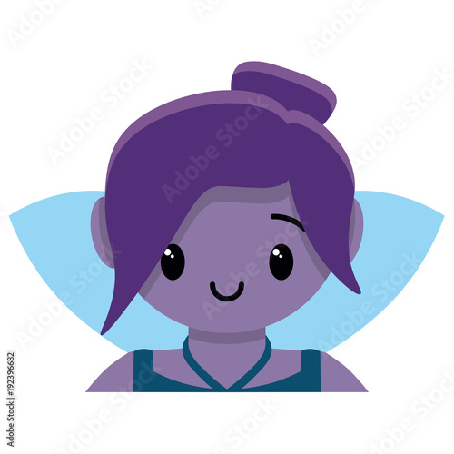 Vector cute fairy colorful isolated