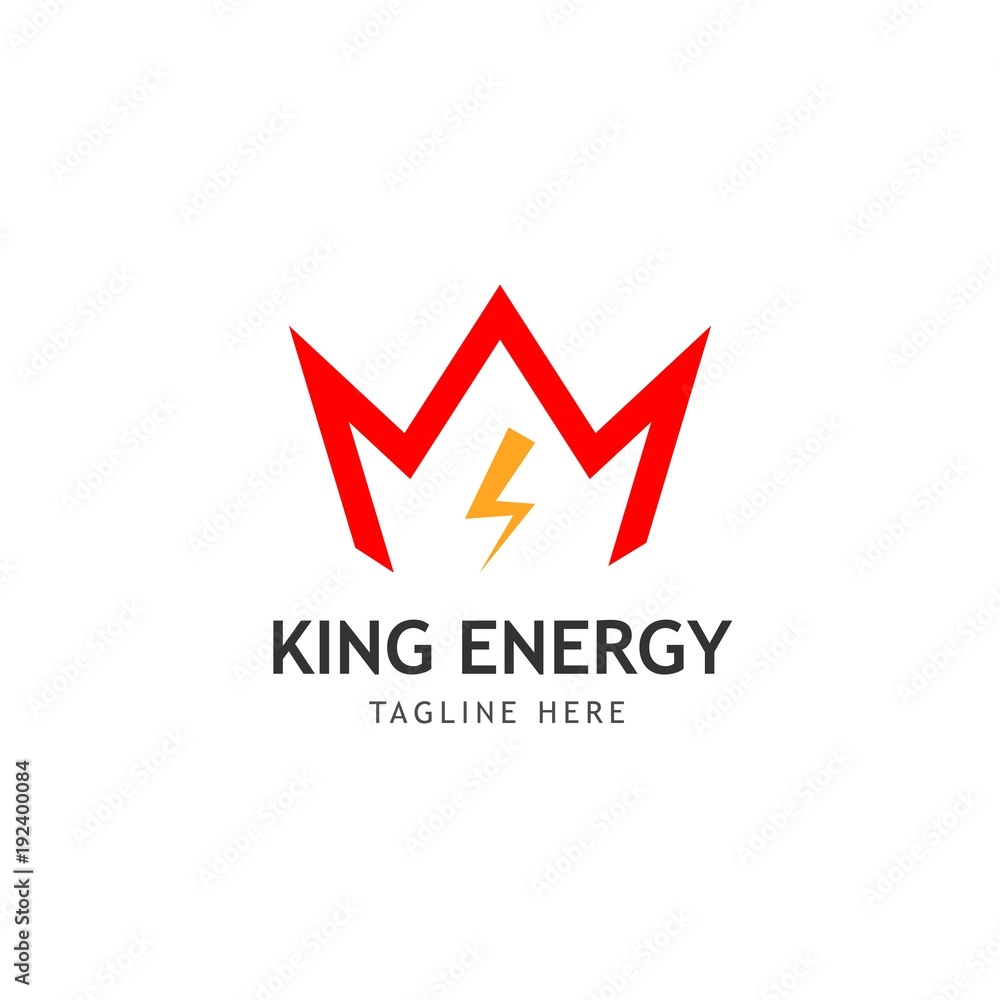 King Energy Logo Vector Template Design
