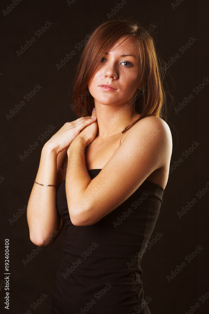 young woman portrait, studio shoot