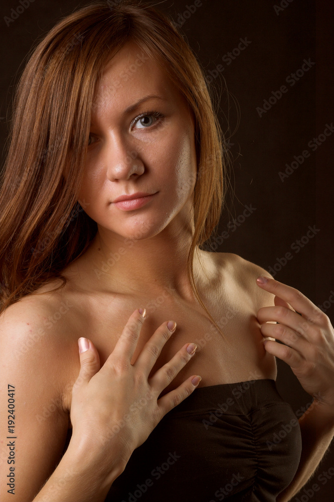 young woman portrait, studio shoot young woman portrait, studio shoot