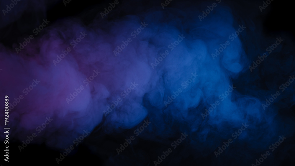 Abstract blue purple smoke