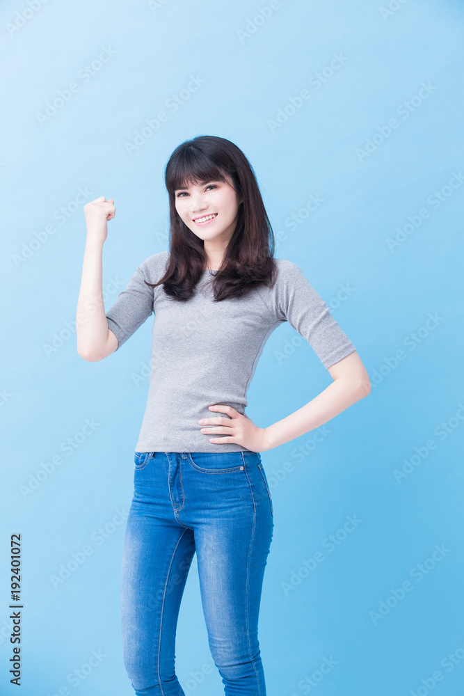 young woman student feel excited young woman student feel excited