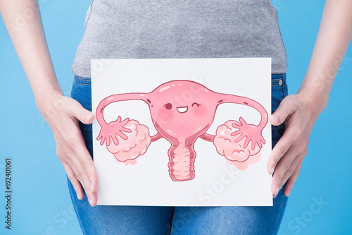 woman take health uterus billboard photo