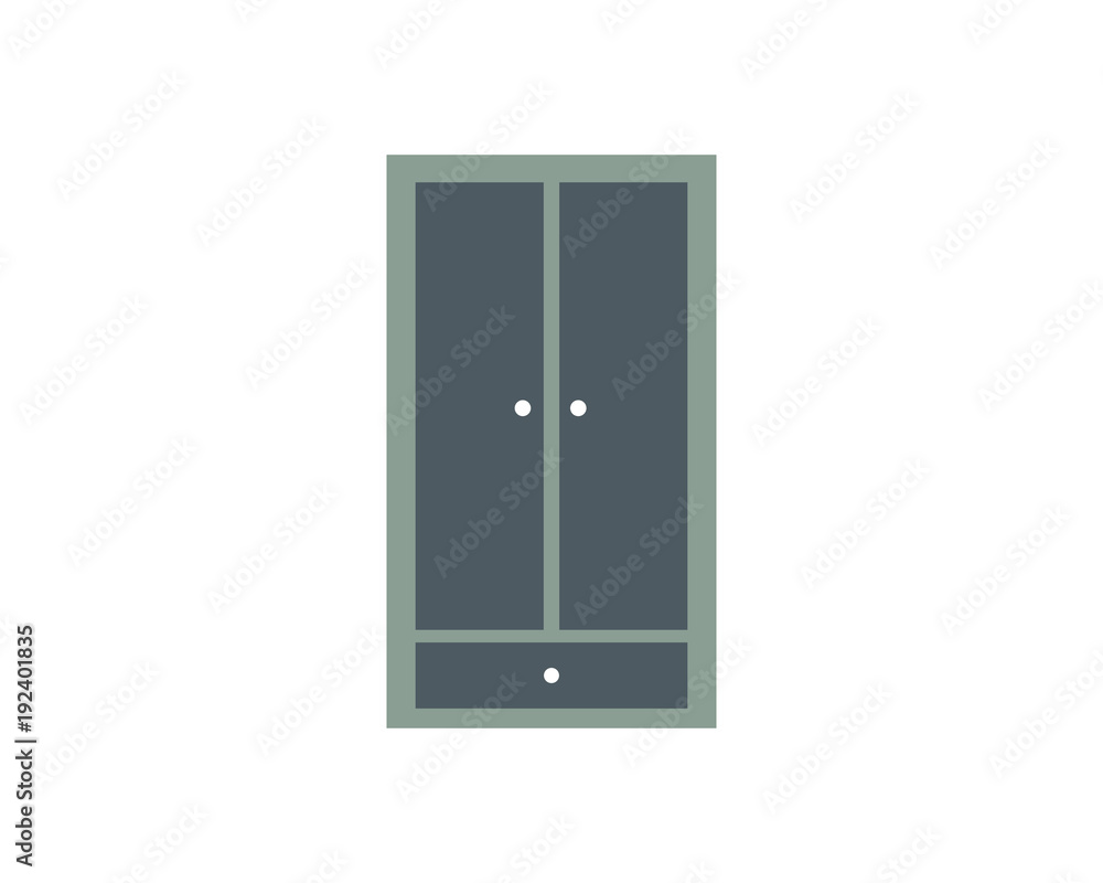 clothes closet furnace furnishing furniture image vector icon clothes closet furnace furnishing furniture image vector icon