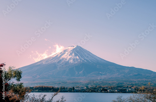 Mt.Fuji in the morning : View from Kawaguchiko lake