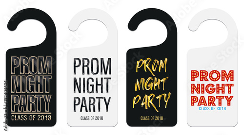 prom night party room door hanging template