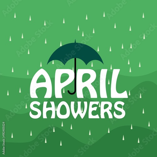 April Showers Vector Template Design