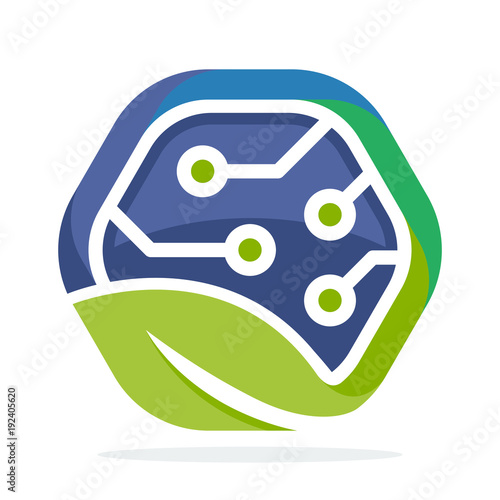 logo icon for green technology business, environmentally friendly 