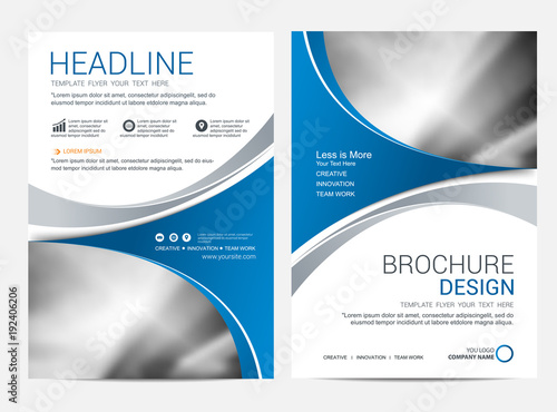 Brochure template flyer design vector background