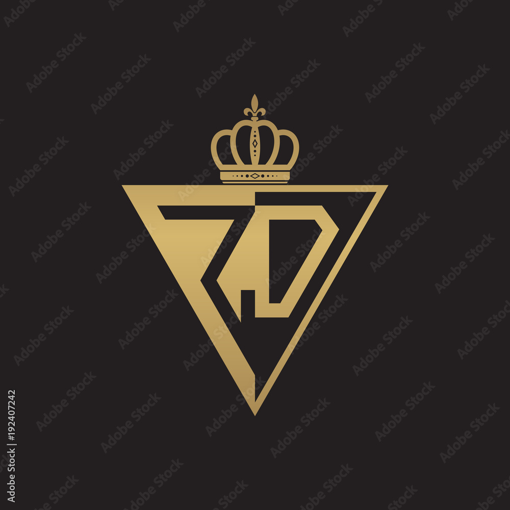 initial two letter half logo triangle gold initial two letter half logo triangle gold