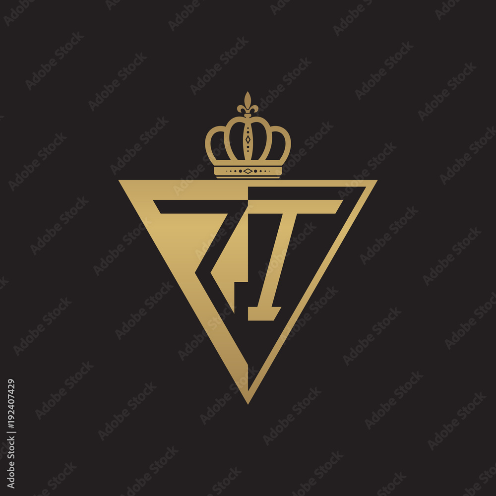 initial two letter half logo triangle gold initial two letter half logo triangle gold