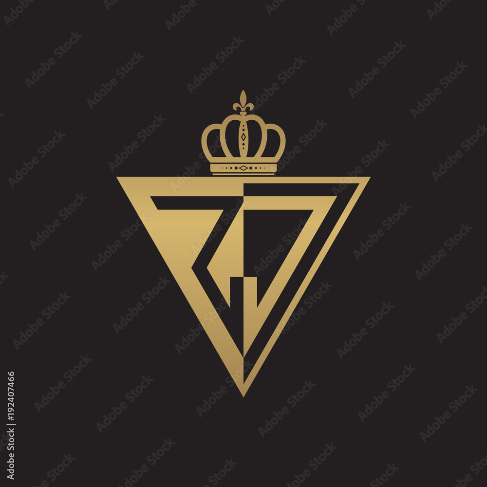 initial two letter half logo triangle gold initial two letter half logo triangle gold