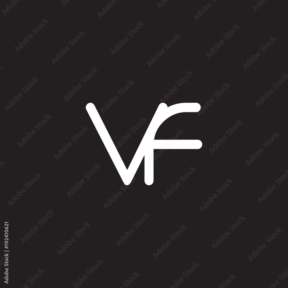 initial letter rounded logo modern white Stock Vector | Adobe Stock