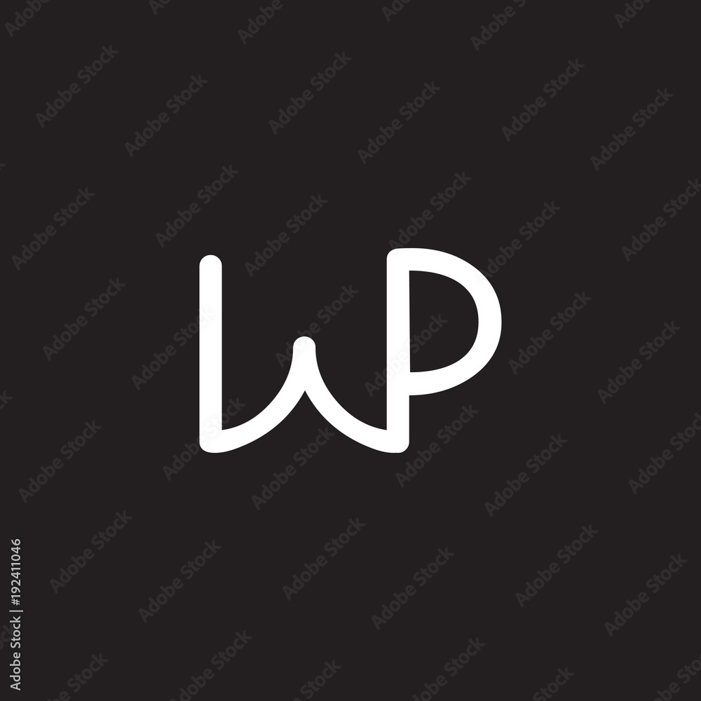 Obraz premium initial letter rounded logo modern white