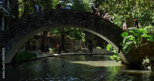 San Antonio Oct 2017 Riding Underneath Stone Bridge at River Walk