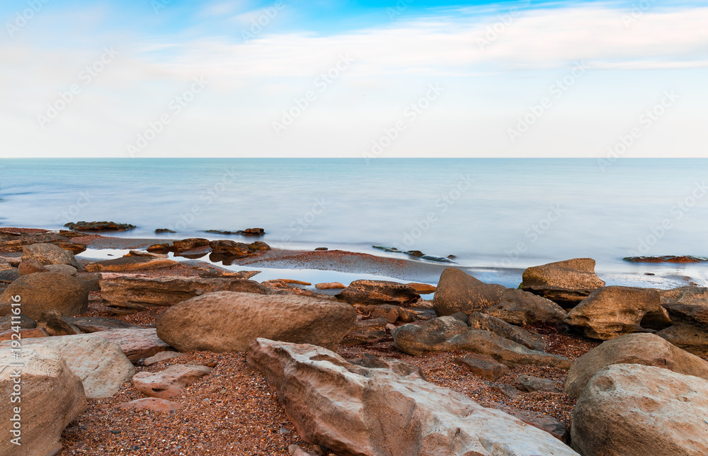 Seaside, rocks on shore