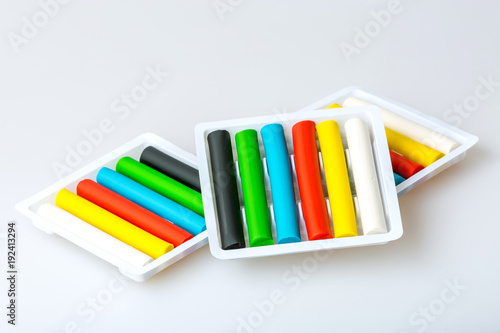 Colorful plasticine for creative children's play.