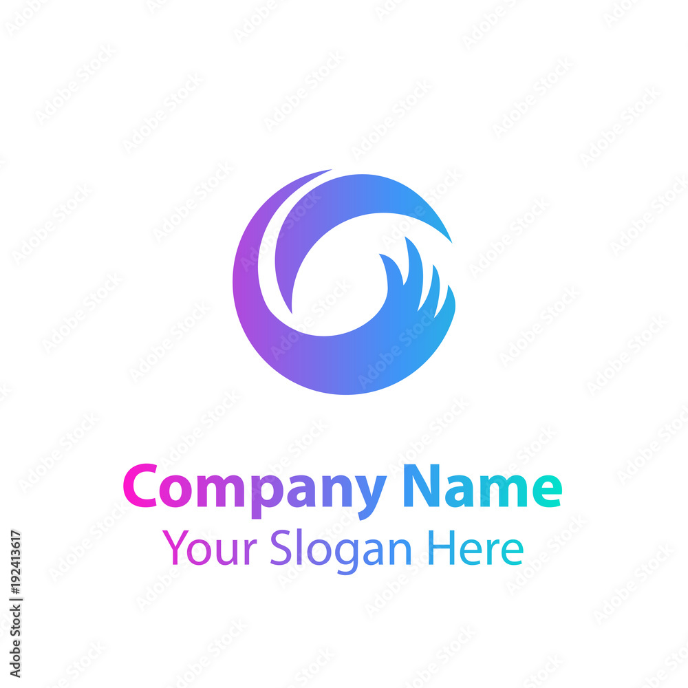 Abstract logo design in gradient color style on white background, Abstract graphic icon, logo design template, symbol for company Abstract logo design in gradient color style on white background, Abstract graphic icon, logo design template, symbol for company