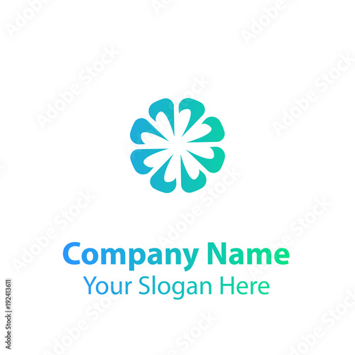 Fototapeta Naklejka Na Ścianę i Meble -  Abstract logo design in gradient color style on white background, Abstract graphic icon, logo design template, symbol for company