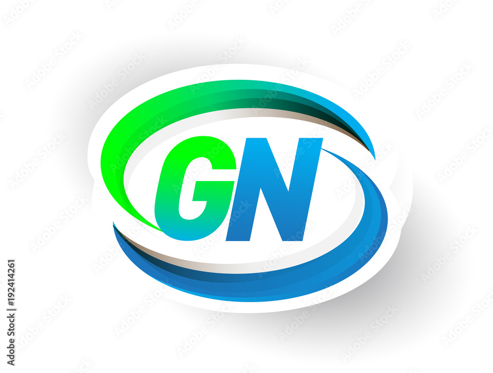 Gn monogram logo Royalty Free Vector Image - VectorStock
