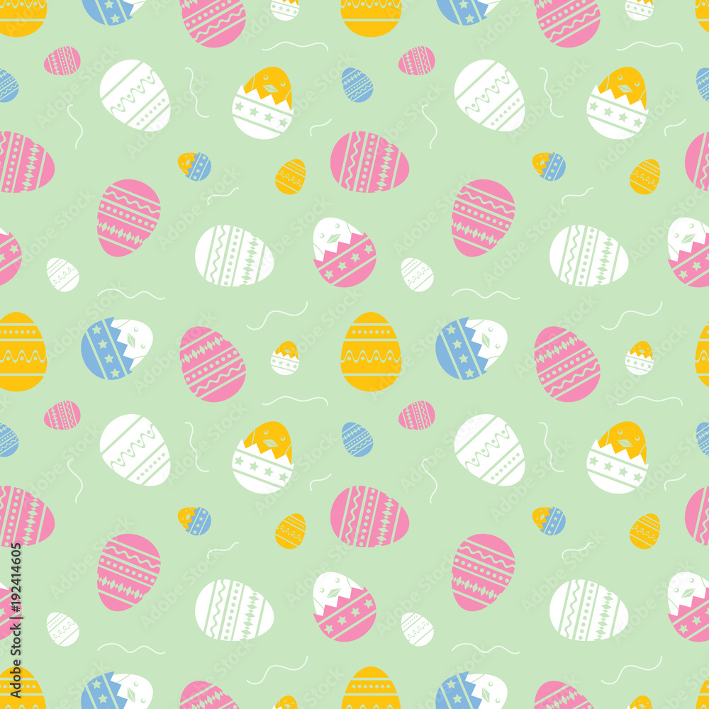 Abstract background. Seamless Pattern Repeating pastel color eggs. Festive decoration. Vector Illustration. Happy easter eggs. Abstract background. Seamless Pattern Repeating pastel color eggs. Festive decoration. Vector Illustration. Happy easter eggs.