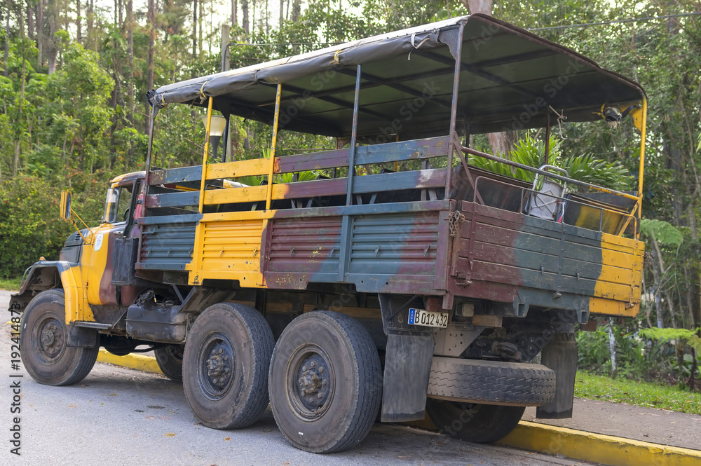 tour of trucks in Cuba