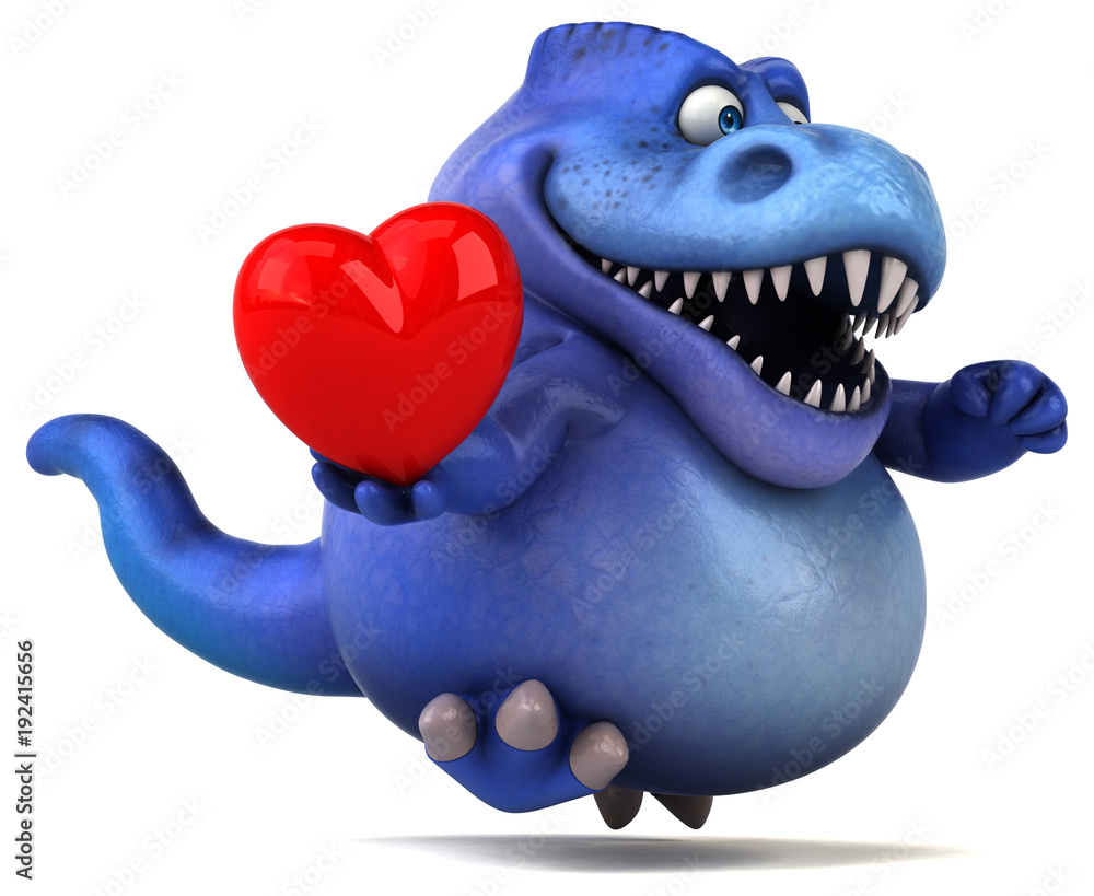 Fun dinosaur - 3D Illustration Fun dinosaur - 3D Illustration