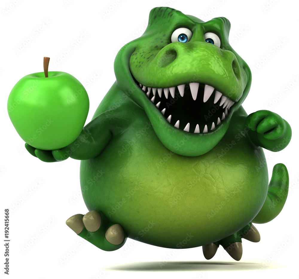 Fun dinosaur - 3D Illustration Fun dinosaur - 3D Illustration