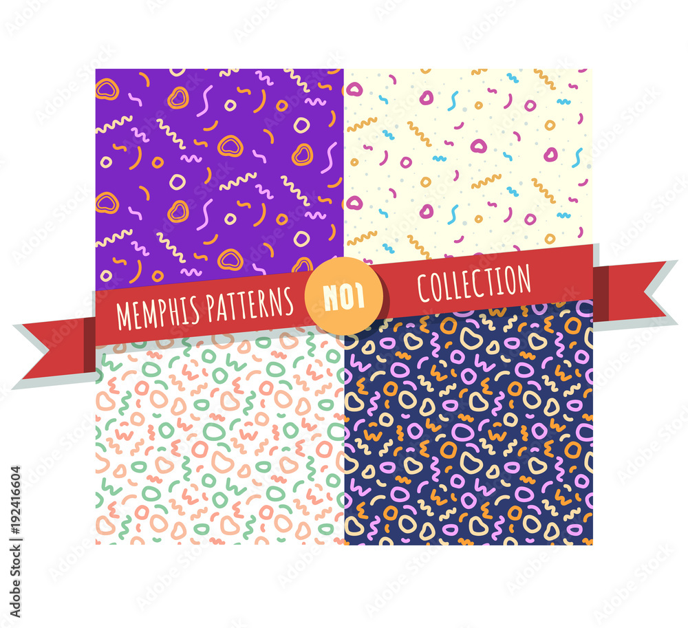 Memphis abstract pattern collection