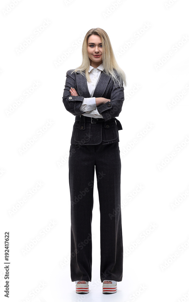full-length portrait of young business woman full-length portrait of young business woman