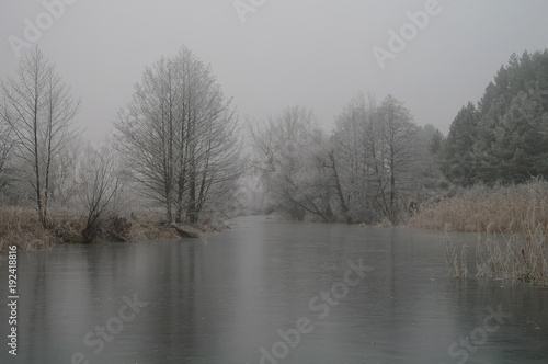 Winter on the frozen river