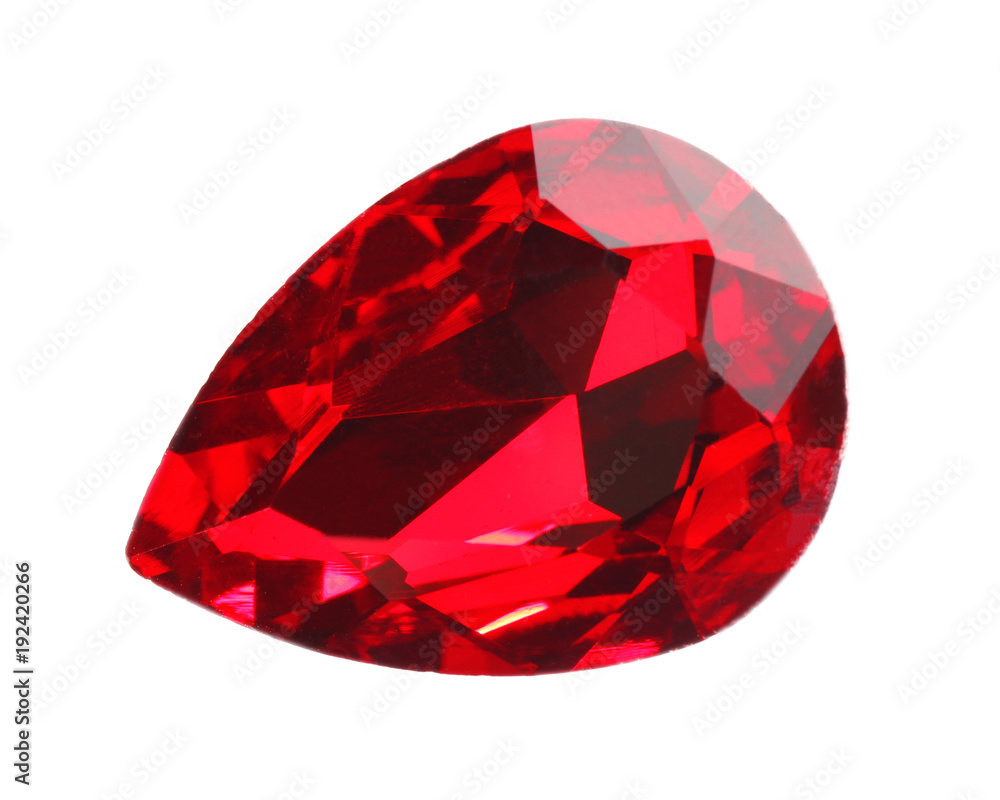 Precious jewel on white background