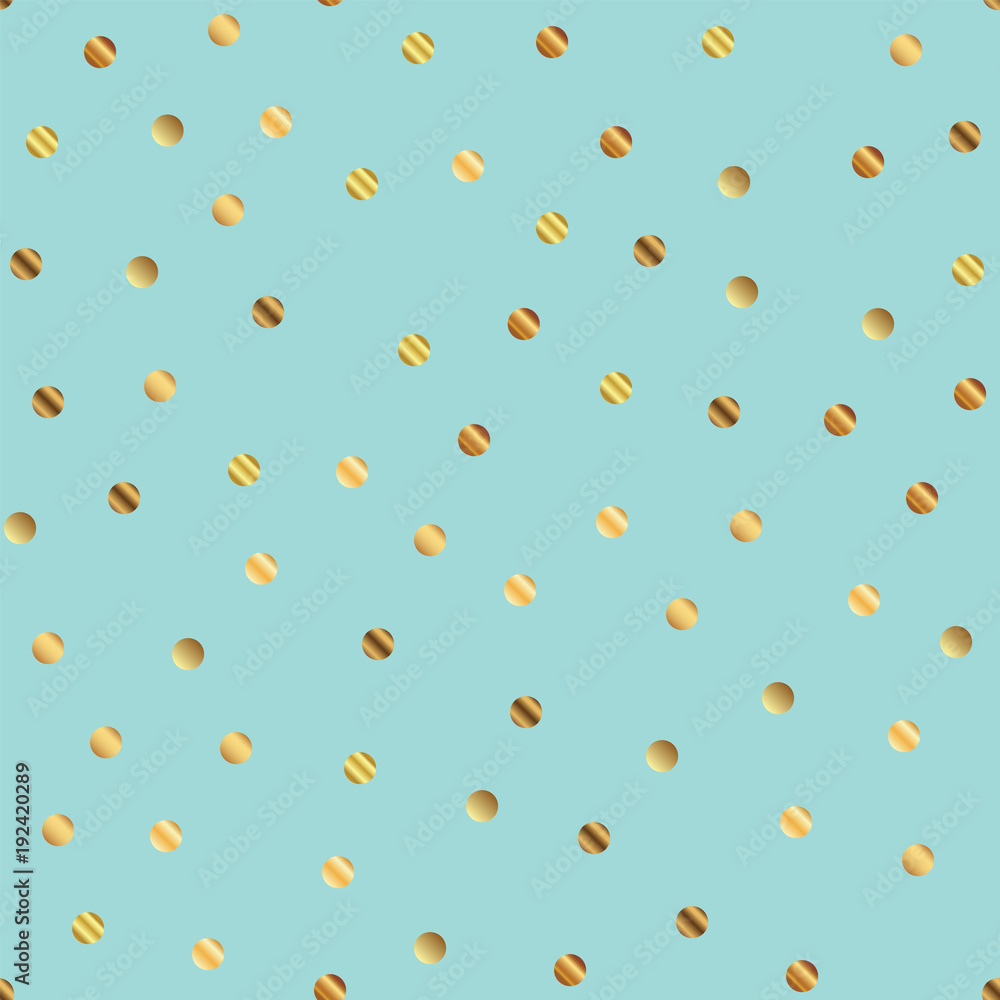 Golden dots seamless pattern on blue background. Memorable gradient golden dots endless random scattered confetti on blue background. Confetti fall chaotic decor. Modern creative pattern. Golden dots seamless pattern on blue background. Memorable gradient golden dots endless random scattered confetti on blue background. Confetti fall chaotic decor. Modern creative pattern.