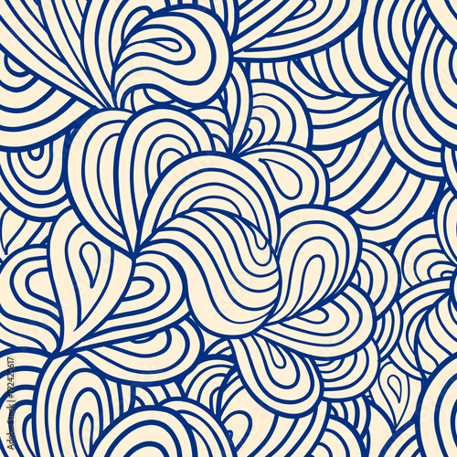 Vector abstract doodles seamless pattern