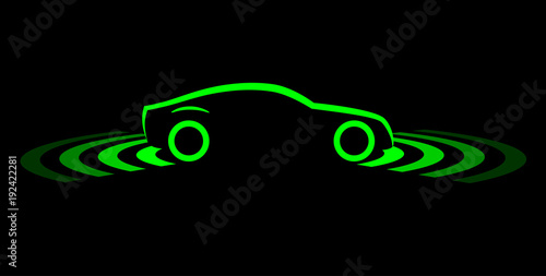 driverless car simple symbol